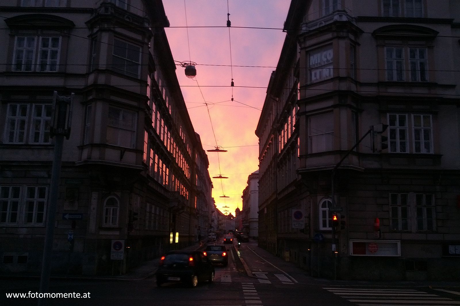 Sonnenaufgang Graz Glacis Rechbauerstraße - Sonnenaufgang Glacisstraße Rechbauerstraße in Graz