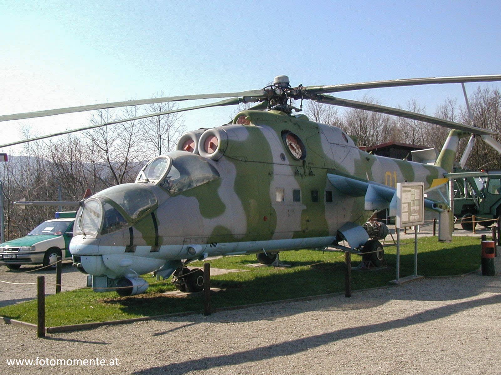 Hubschrauber MI 24 Grenzmuseum Schifflersgrund - Russischer Kampfhubschrauber MI-24 im Grenzmuseum Schifflersgrund